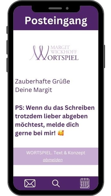 PS & Footer eines Newsletters