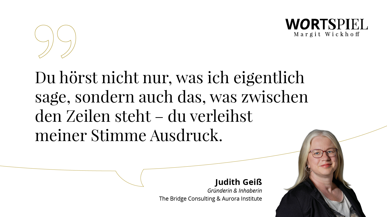 Judith Geiss spricht über die Zusammenarbeit mit Margit Wickhoff - Content ohne Mental Lord